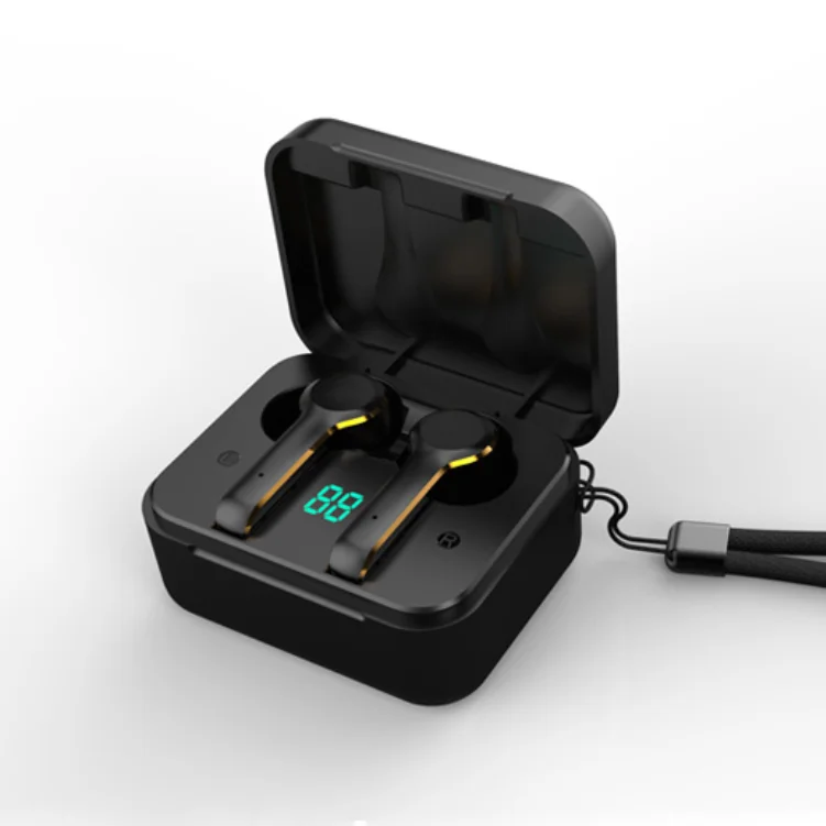 

Led display TWS BT 5.0 Earbuds L6 HIFI Stereo HD audifonos with Dual Microphone LED display Noise Reduction Sport Earphone, As picture