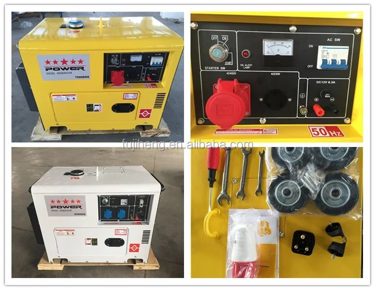 6500ds Silent Diesel Generator Power Plant 5kw 5000watt Kipo Diesel