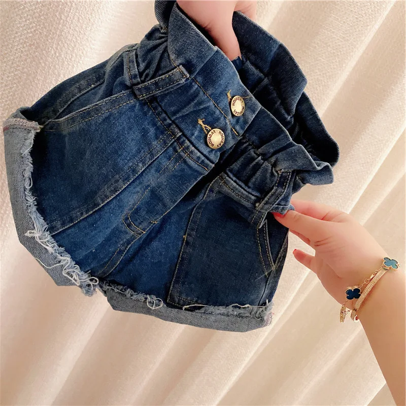 

New Fashion toddler girls short jeans solid casual denim hot shorts, Picture shows