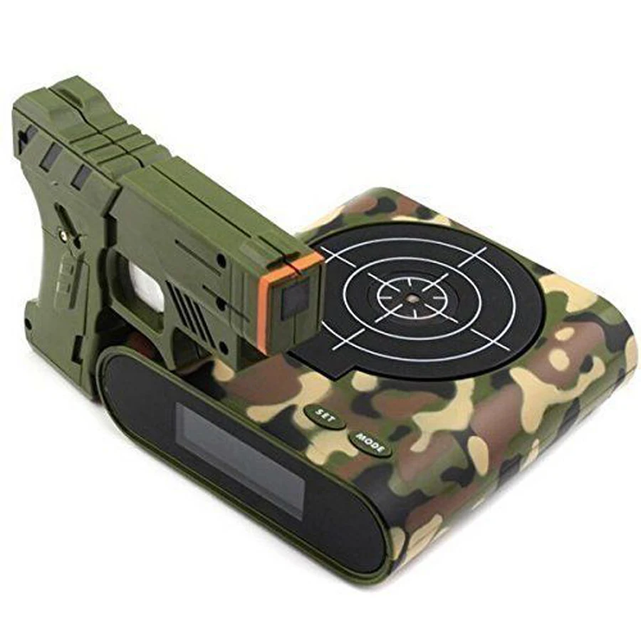 

Digital electronic Gadget Target Desk Laser Pistol Shooting Gun Alarm Clock