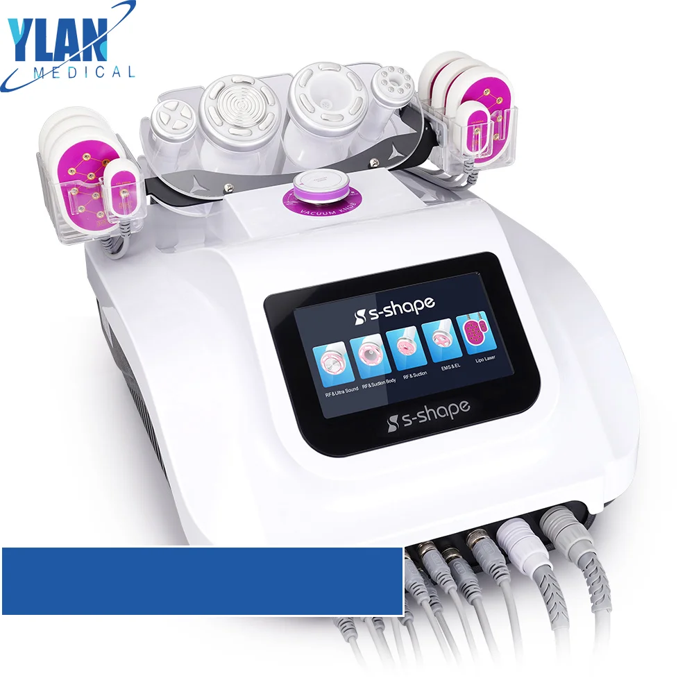 

S-SHAPE Ultrasound 30K EMS Vacuum Suction RF Face Lipo Laser Machine