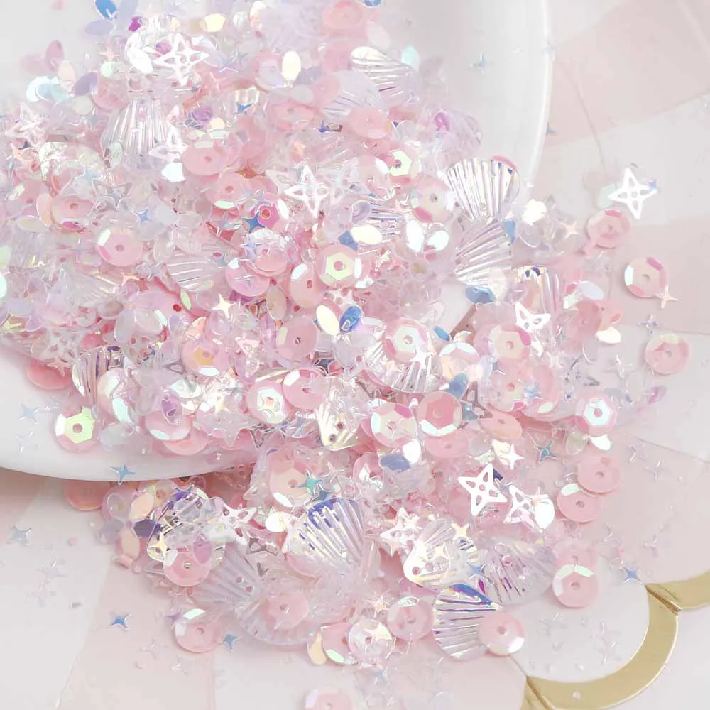 

DIY silicone resin decoration accessories triangle heart shell mixed glitter sequin crystal epoxy mold filling making crafts, As the picture shows