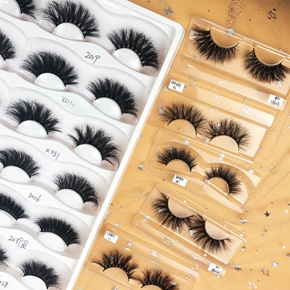 

Top quality new Style lash private label eyelashes cruelty free 25mm 3d mink eyelashes with custom package