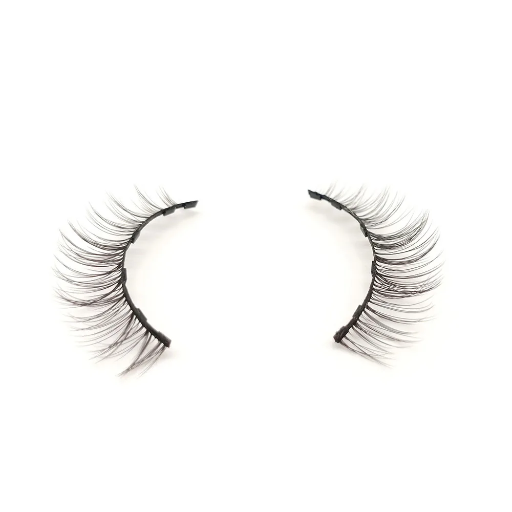 

Hand made 3D false lashes box with 6 magnets invisible eyeliner natural look magnetic eyelashes