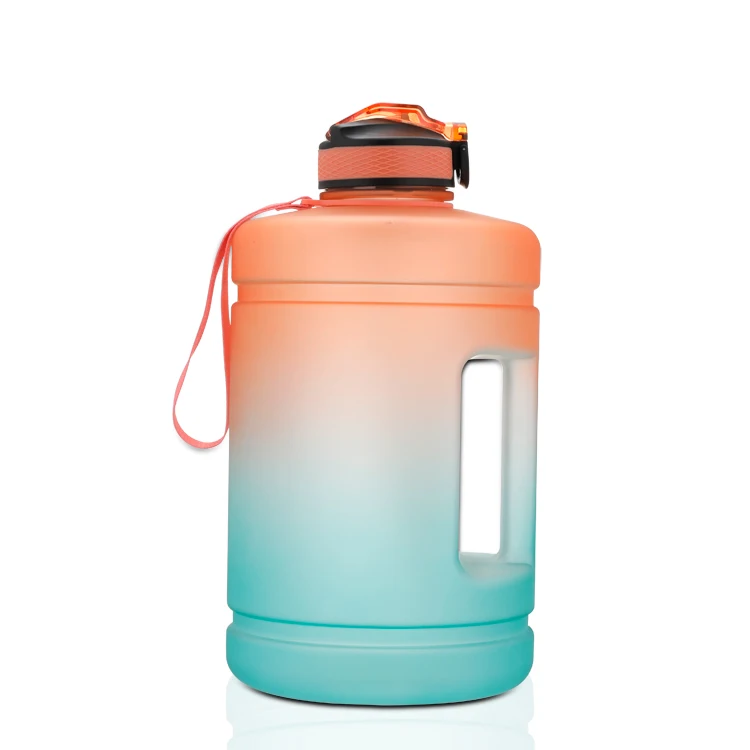 

128oz Bpa Free Wholesale Time mark Tritan Plastic Sports Motivational Gallon Water Bottle With Wide Mouth Straw Lid