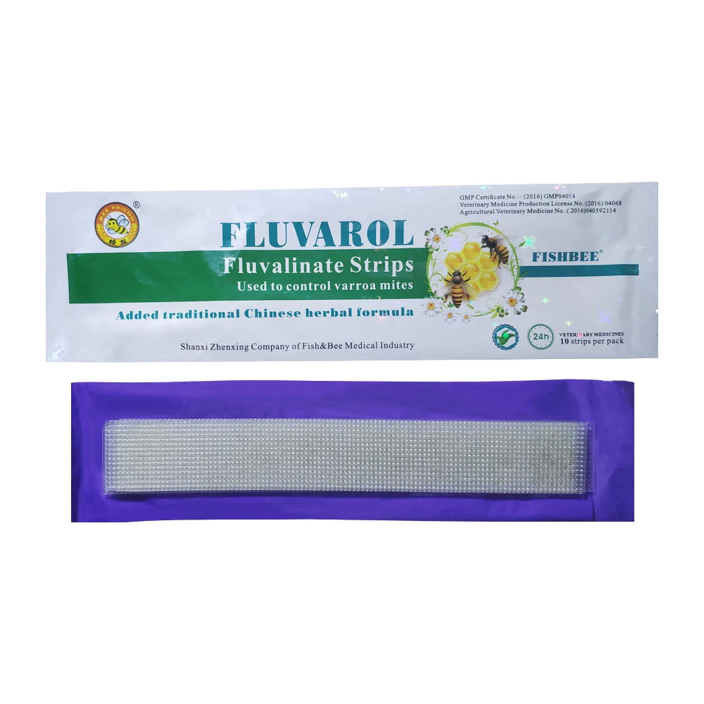 
Fishbee 10 strips FLUVAROL Fluvalinate Strip bee varroa killer with chinese herbal medicine extracts effective and eco friendly 