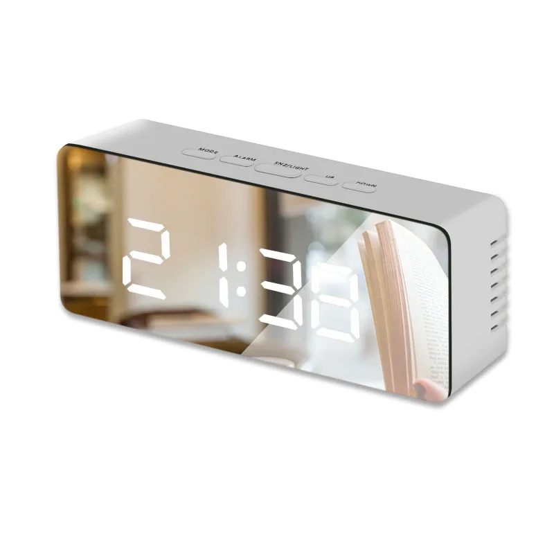 

High quality morden design digital mirror LED screen alarm clock led mirror clock