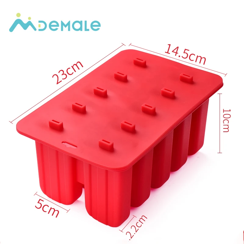 

DIY novelty stainless steel hot sale with sticks popsicle silicone ice cream mold, Red, pink or customized