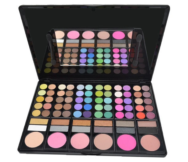 

Private Label Custom Logo 78 colors Makeup box set With Lipstick blush eye shadow powder cake makeup set professional