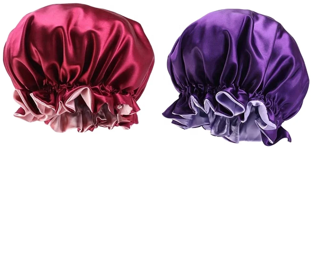 

Double Layers Silk Satin Bonnet for Women Adjustable Head Wrap Sleeping Night Braid Bonnets, Customized