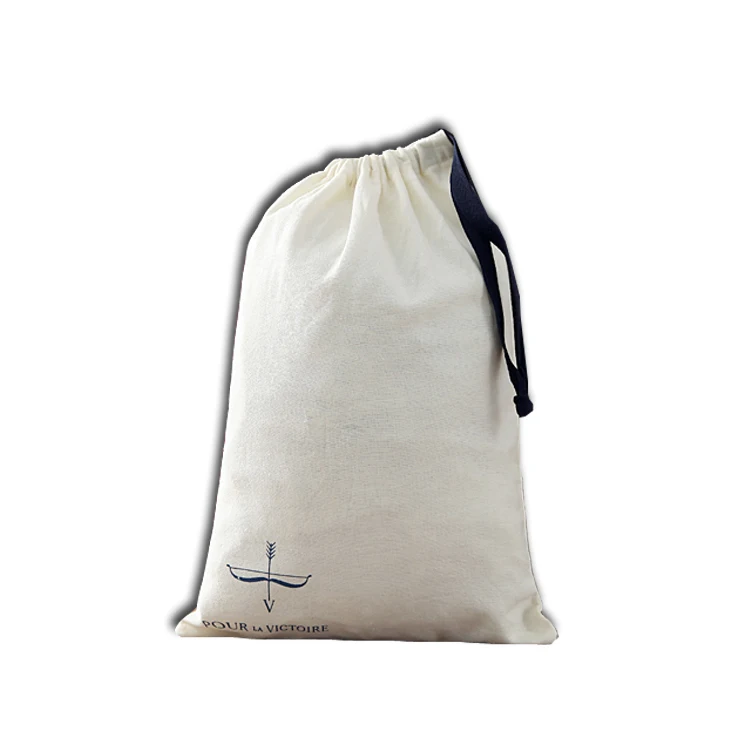 
Wholesale custom drawstring pouches cotton canvas travel dustproof shoe bag with logo 