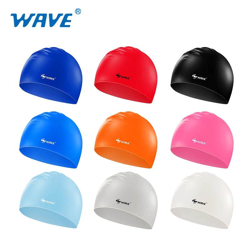 

Guangzhou Vanguard Swim hat comfortable fit unisex thick solid silicone swimming cap, Blue, red, white, grey or customized
