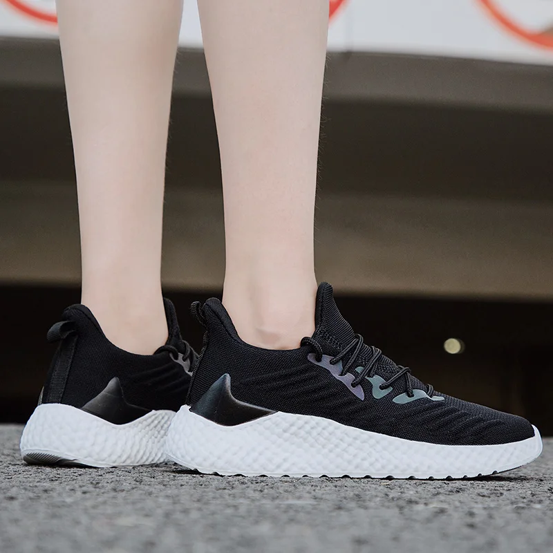 Street punk men's shoes summer breathable flying woven mesh tide shoes Korean version of a pedal lazy shoes deodorant sports can