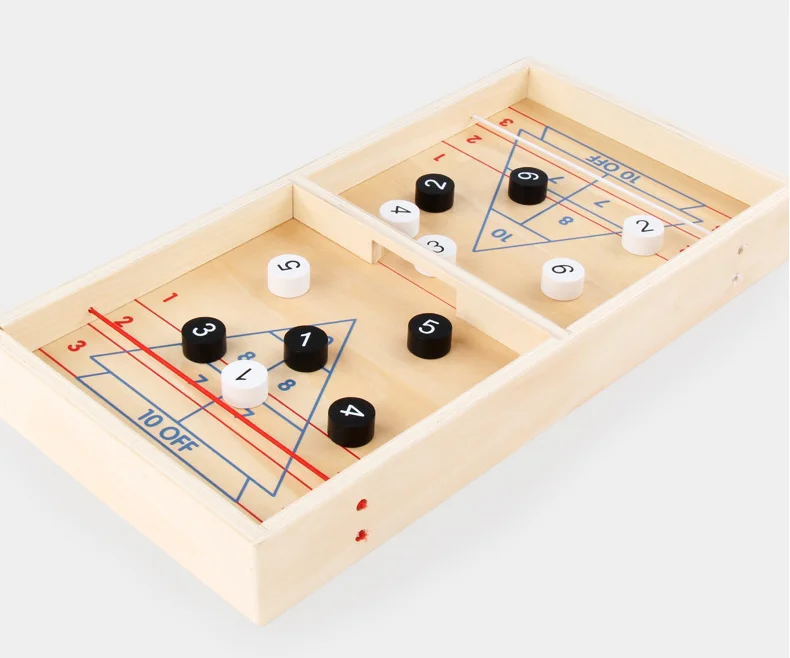 Shuffleboard Wooden Multi Tabletop Indoor Portable Board Games Fast