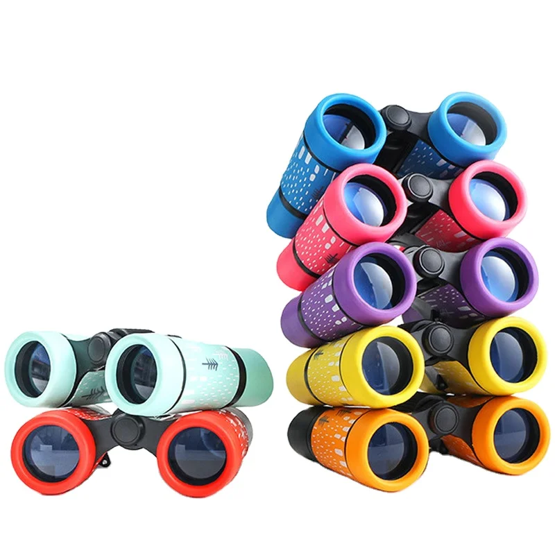 

Children Colorful Binoculars Fixed Zoom Anti-skid Portable 4x30 binoculars