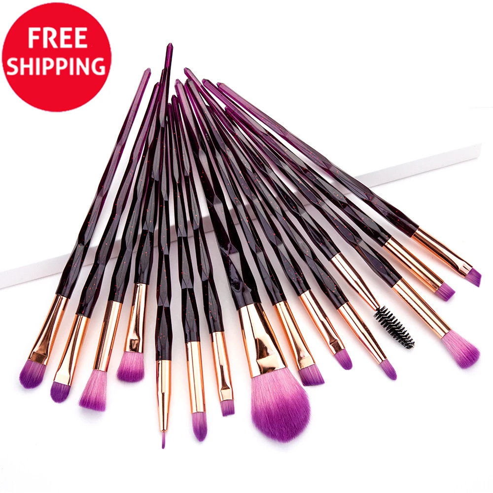 

15pcs Wholesale Professional Private Label Makeup Brushes Set, Black