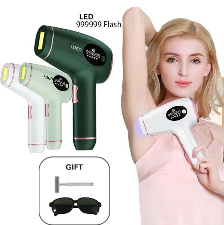 

IPL Ice Cool Hair Remover Device IPL Hair Removal Laser Machine Handset Latest IPL Hair Removal Handset, Dark green, mint green, white