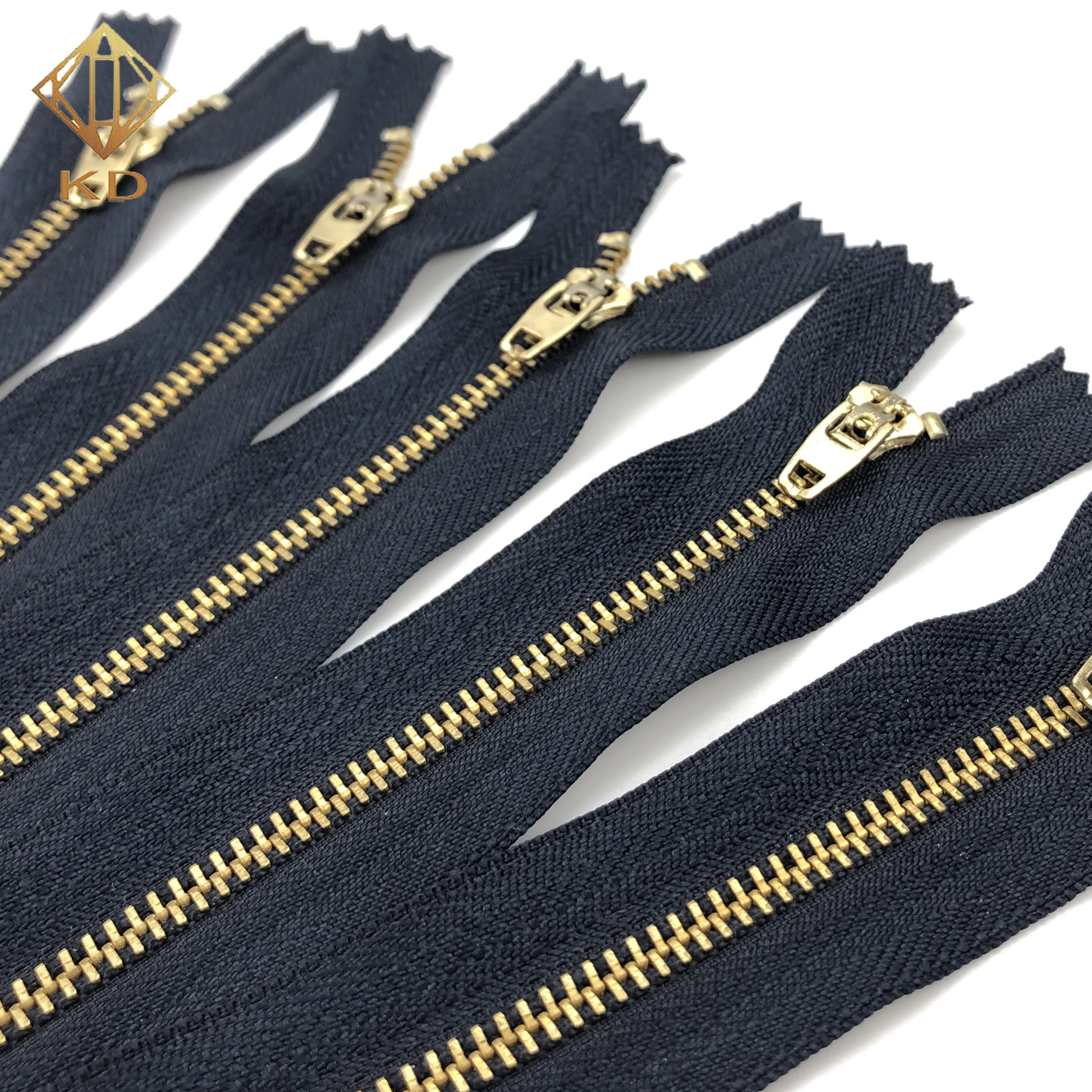 

KD Custom Garment Accessories Jeans Zip #5 Brass Metal Zipper, Customer's color