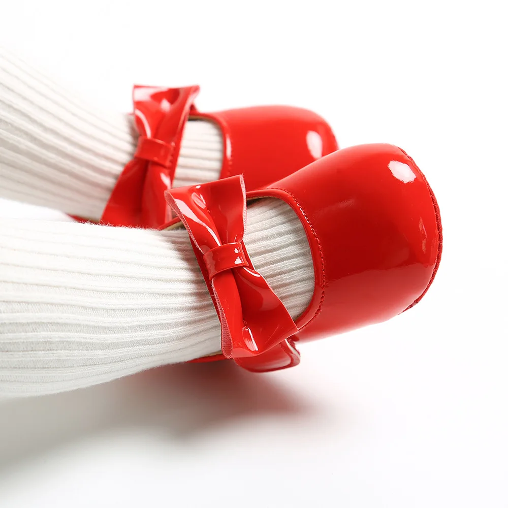 Bowknot Pure Color Little Baby Girl  Dress Shoes Beauty Girls Shoes factory