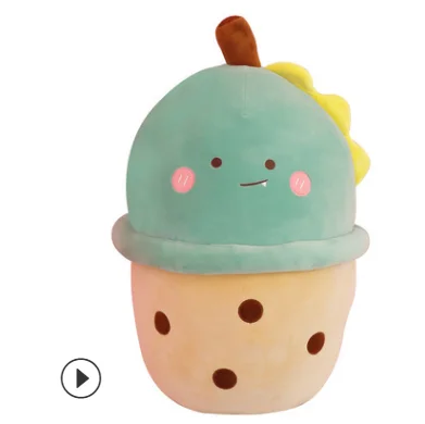

Cute Boba Milk Tea Pillow Stuffed Plush Toy Soft Squishy Gift JA
