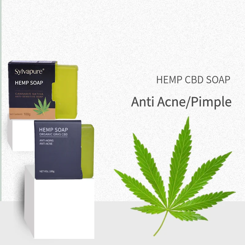 

Oem Cosmetic Natural Ingredients Heal Moisturize And Cleanse Hemp Oil Soap Bar, Green