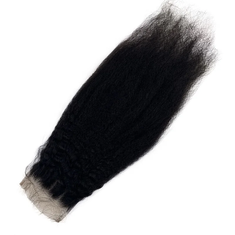 

Wholesale 9A Grade 100% Human Hair 4x4 Kinky Straight Wave Brazilian Lace Closure