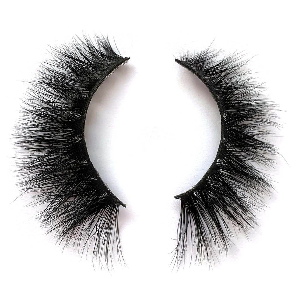 

Lashes Free Sample Natural Long Real Mink Hand Made 3D/5D Eyelash With Packaging Box, Natural black