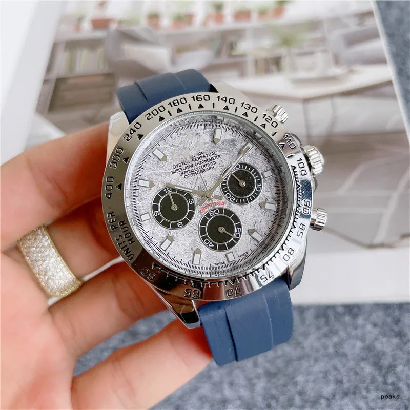 

Men's high-end luxury temperament watch tape six needle waterproof business casual quartz watch