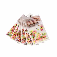 

6 bags/set nail design cheap wholesale nontoxic 3d fruit sticks nails art slices mixed shapes colorful fruits for nails