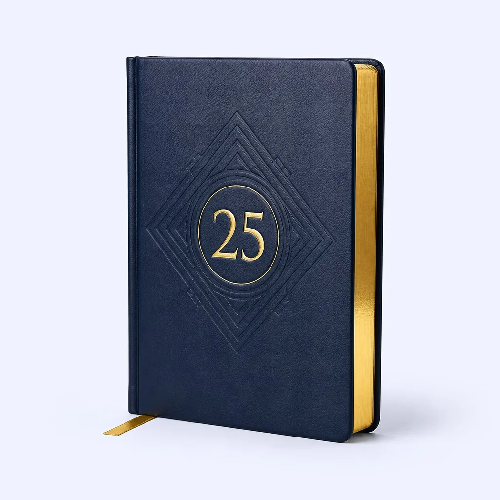 Corporate Milestone Notebook - Luxury Gilded Edge Edition