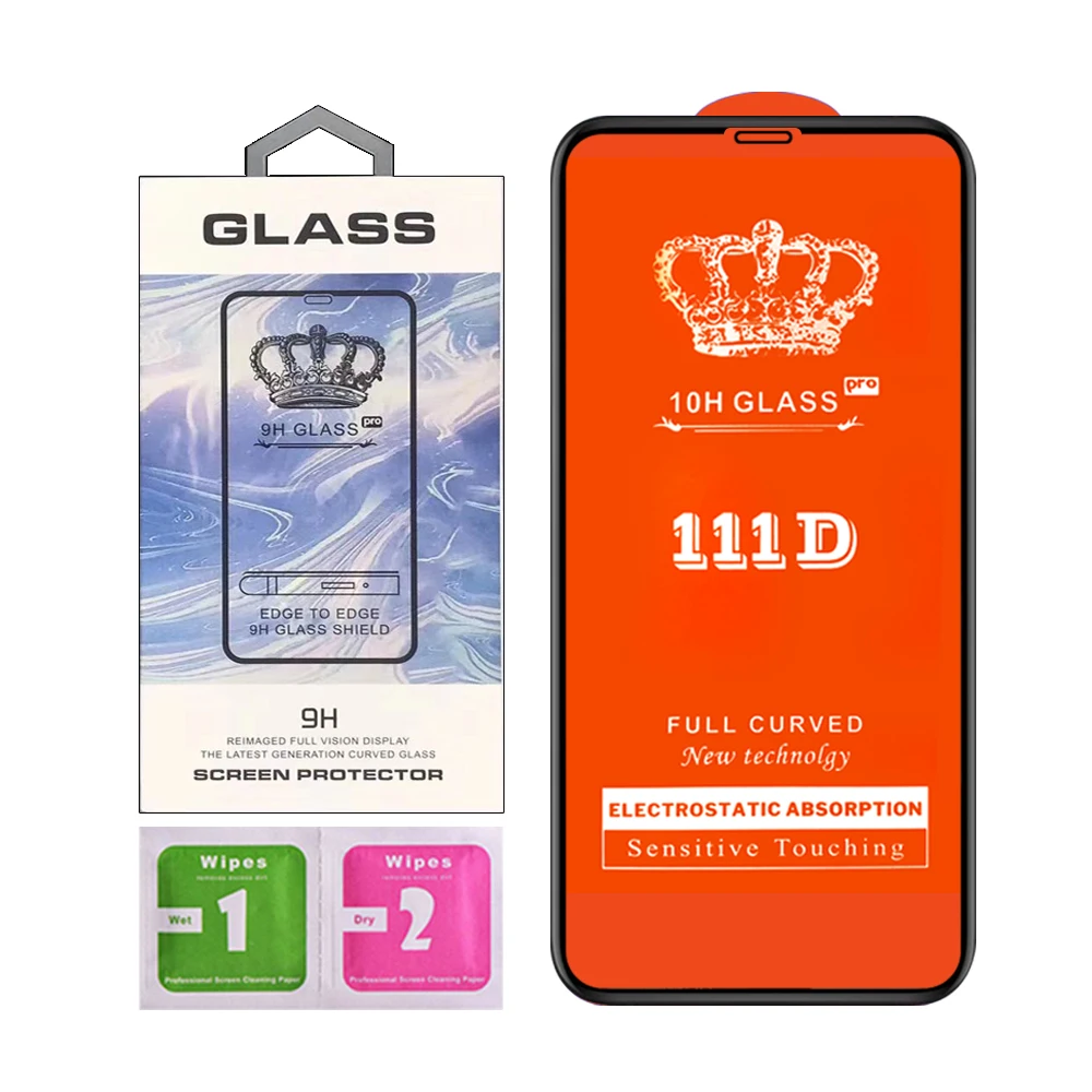 111D film For iphone11 pro max screen protector 2019 6.5 inch high clear 9h tempered glass