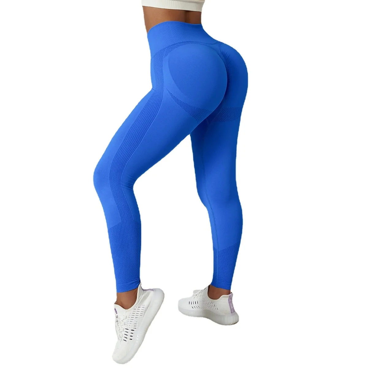 

New Outdoor Running High Waist Leggings Seamless Knit Tight Breathable Yoga Pants