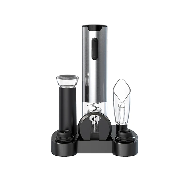 

Best Selling Products 2021 in USA Amazon USB Rechargeable Wine Opener Pump Gift Set With Recharging Base