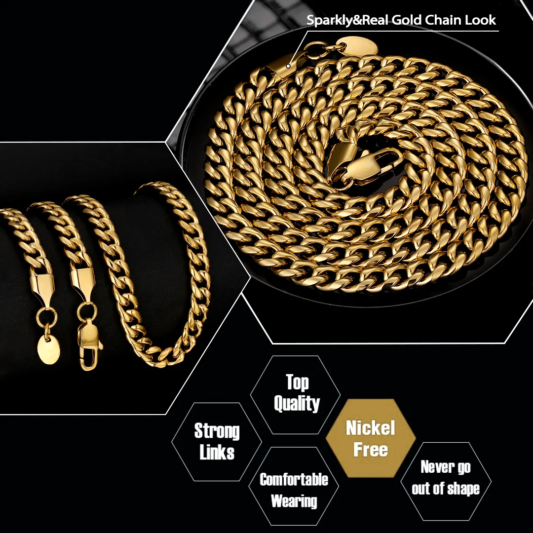 Wholesale Miami Cuban Link Chain in Stainless Steel
