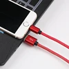 High Quality Aluminum Red Jeans custom logo fast charge Micro USB Charger Cable