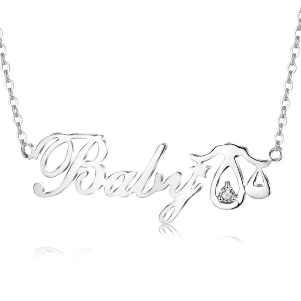 

Wholesale 925 Sterling Silver Romantic Charm Custom Name Necklace