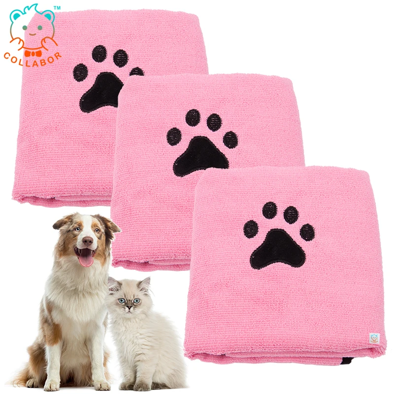 

COLLABOR Bichon Frise Towel Pet Microfibre 50x90 Cm Convenient Use Direct Supplier Pet Bath Towel Dog Bath Towels, 8 pcs different color or customized