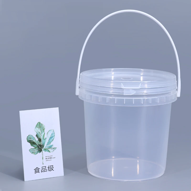 

1l 2l 3l 5l 8l 10l 20l Food Grade Clear Plastic Bucket Water Pail Paint Packing Container With Sealed