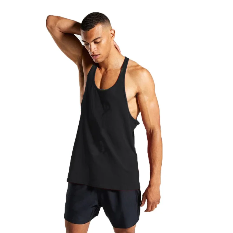 

Cotton Stringer Tank Top Bodybuilding Men Tank Top Fitness, As picture