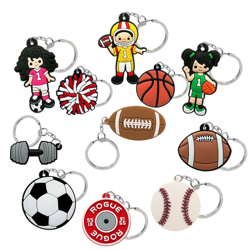 

Customized Logo 2D/3D Soft Pvc Plastic Keychain Personalized Football Sports Pvc Keychain