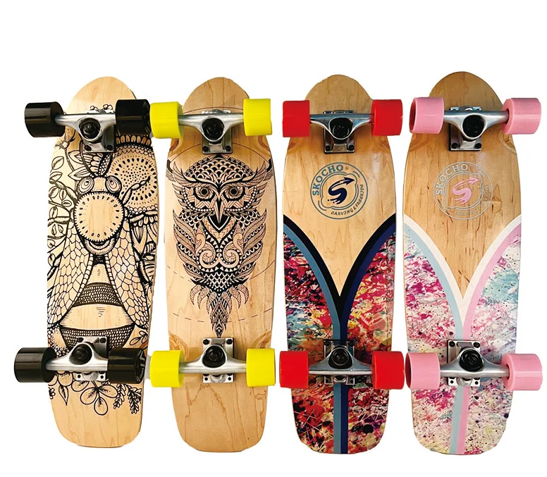 

for kids custom wooden complete fish skate board mini cruiser skateboard Abec-9 bearing pu WHEELS skate boards
