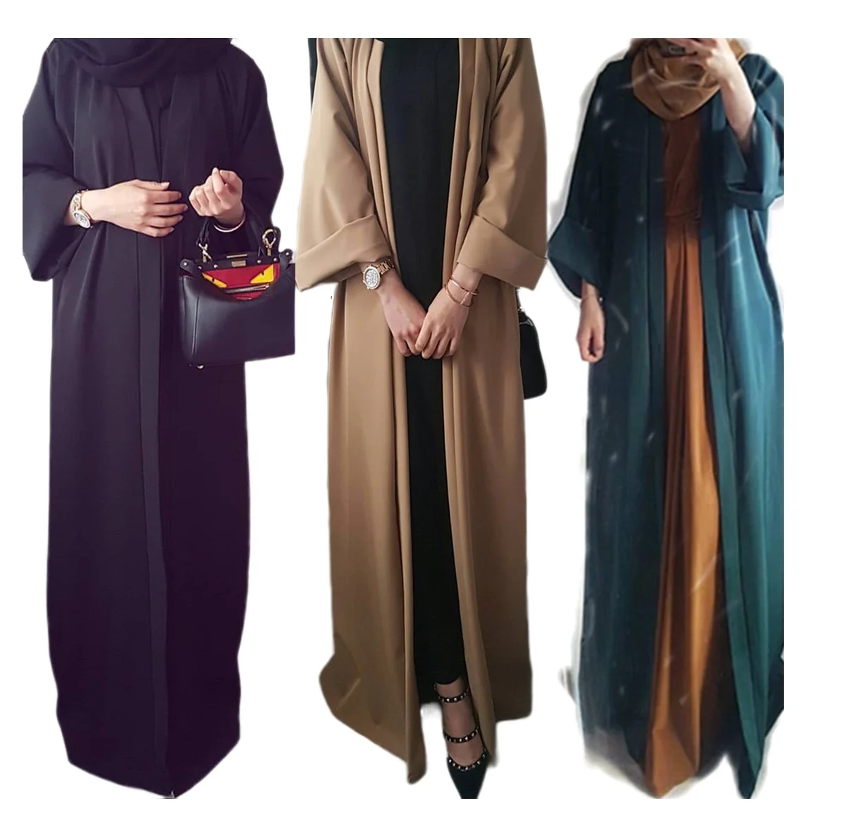 

Wholesale price islamic dress muslimah abaya kimono dubai abayas plus size abaya women muslim dress, 6 colors