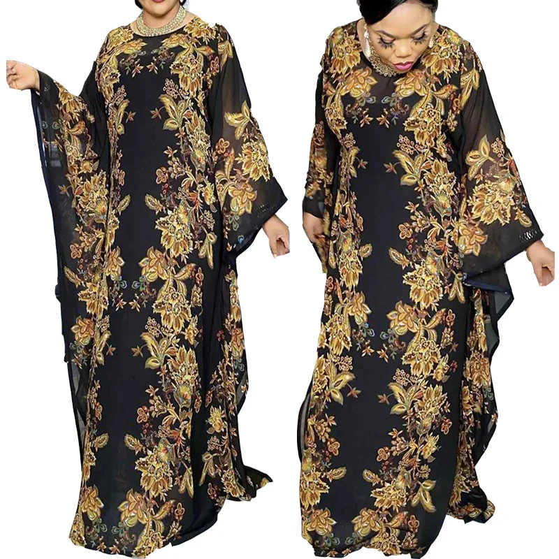 

New African dresses for women dashiki 2020 African robe plus size dress, As showed