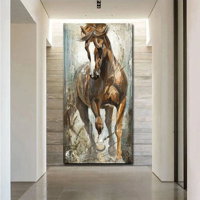 

Animals Horse Wall Art Posters and Prints Canvas Painting Picture for Living Room Home Design Decor