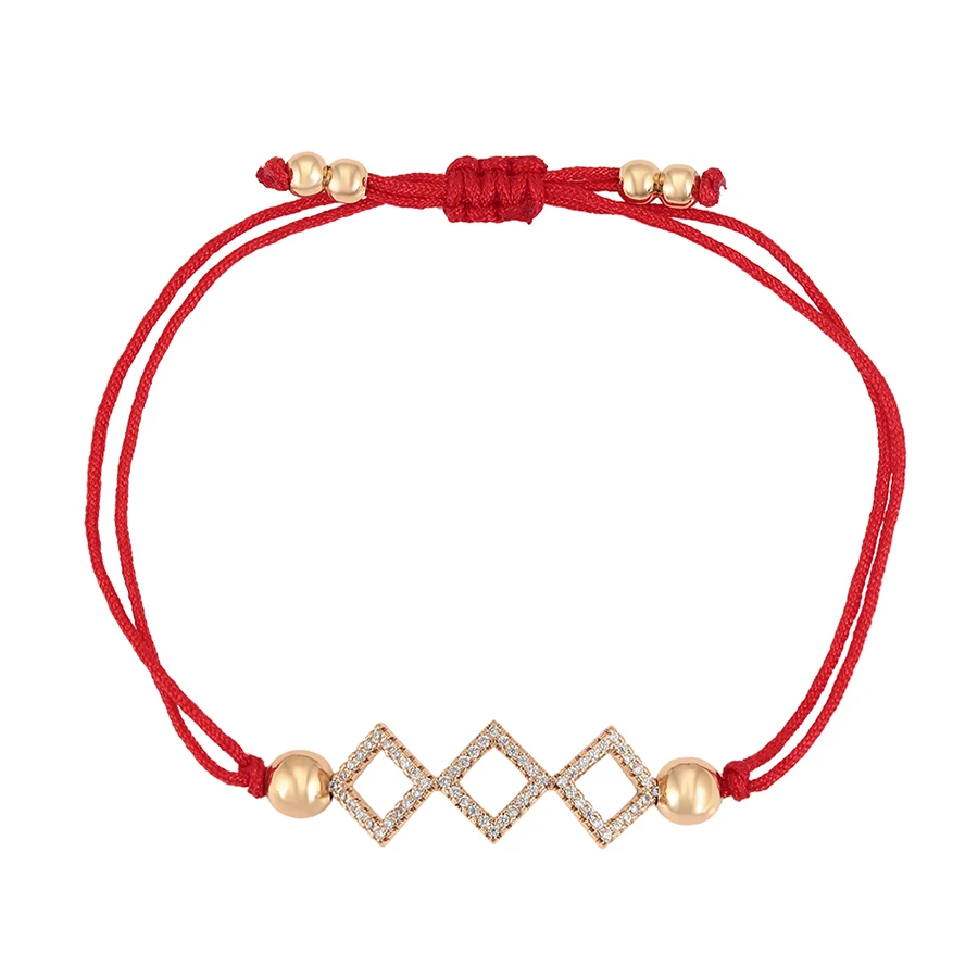 

77082 Xuping charm Red Rope Stretched, Adjustable Bracelet with Beads C21804