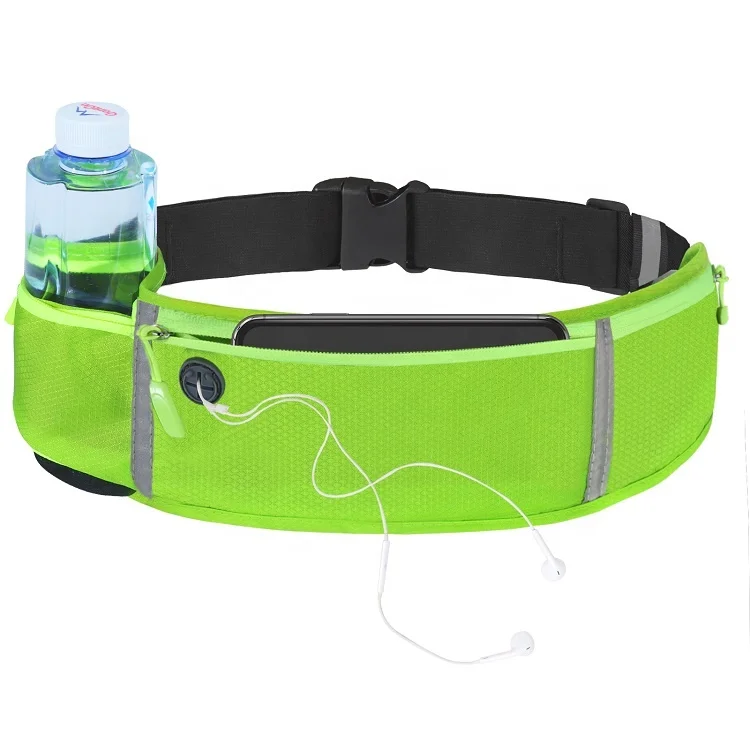 

High Quality Waterproof Bumbag Outdoor Fitness Fanny Pack Running Belt Sports Waist Bags with Bottle Holder, Black, blue, green, orange