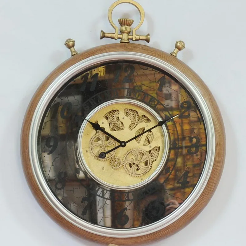 3d 复古仿古装饰大齿轮复古大型挂钟