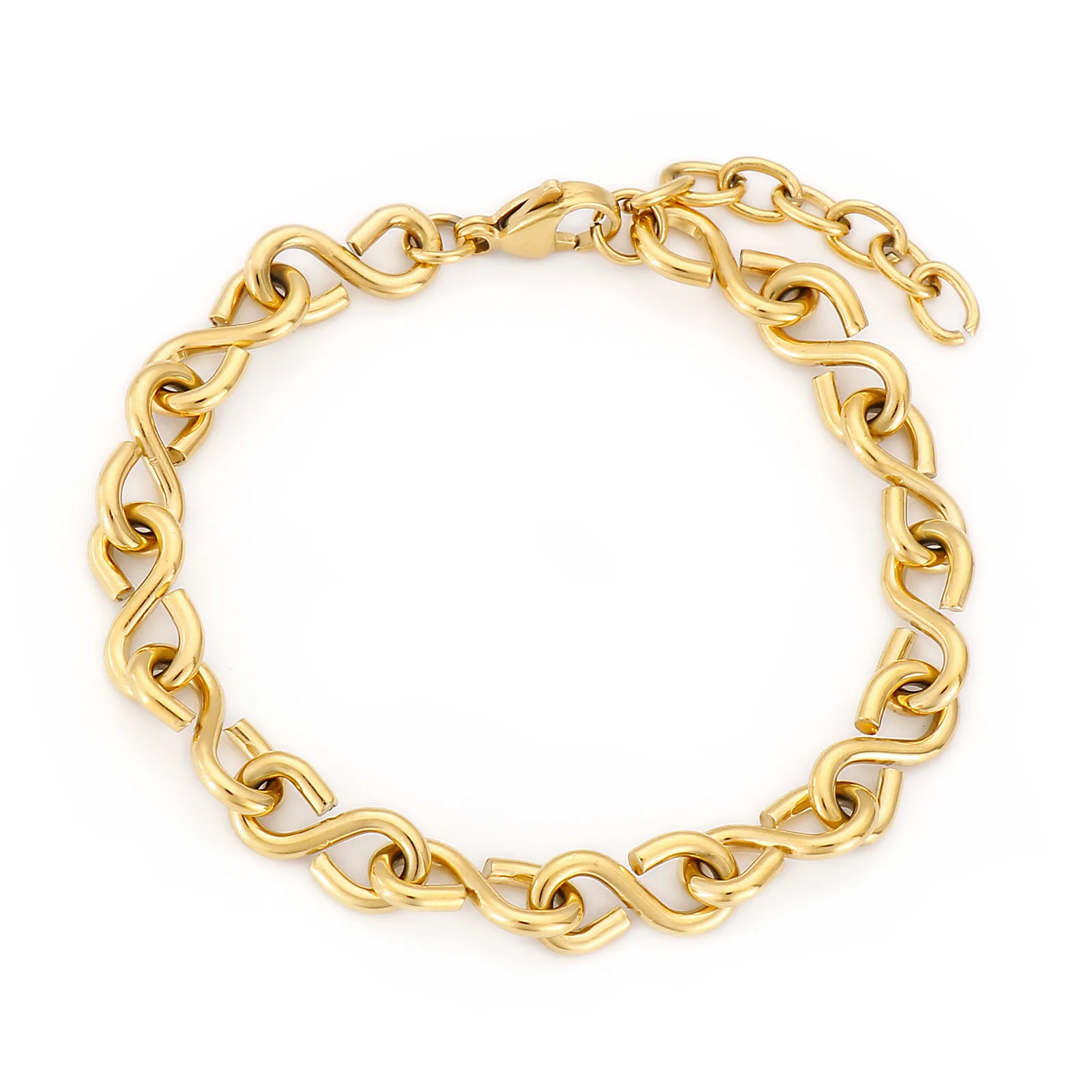 

Wholesale Personality 18K Gold Plating Special Woven Chain Bracelets Woman 316L Stainless Steel Jewelry Bracelet