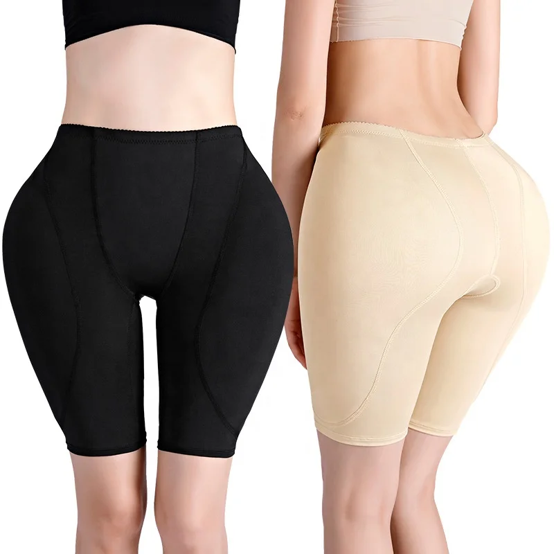 

1009 Wholesale Low Waist Slimming Tummy Control Panty Hip Enhancer Shapers Women Shape Wear Butt Lifter Padded Booty Shaper, 2 colors: black, skin