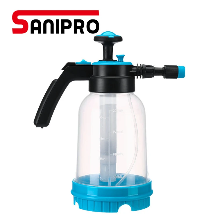 

Sanipro 2.0L Self-locking Translucent Mist Pressure Pump Sprayer Water Hand Trigger Bottle Sprayer Plastic Garden Sprayer, Orange/custom